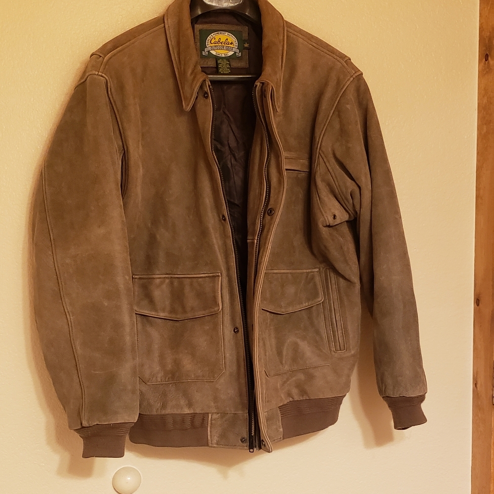 Cabela's  leather bomber jacket.